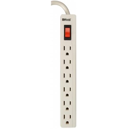 Southwire Power Strip, 6 Outlet(s) 1.5 ft., White 41350